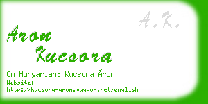 aron kucsora business card